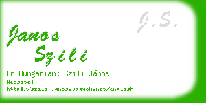 janos szili business card