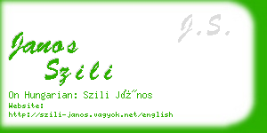 janos szili business card